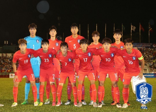 지난 7월 베트남과의 AFC U-23챔피언십 예선에 출전한 23세 이하 대표팀 선수들