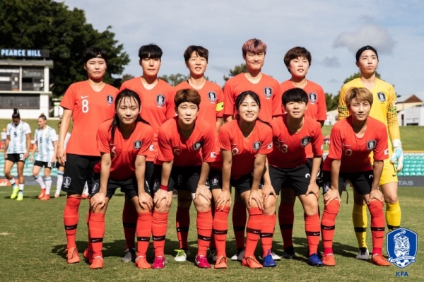 호주 4개국 친선대회 아르헨티나전에 나선 여자축구대표팀