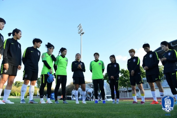 FIFA 프랑스 여자월드컵에 출전하는 한국 여자 축구 국가대표팀
