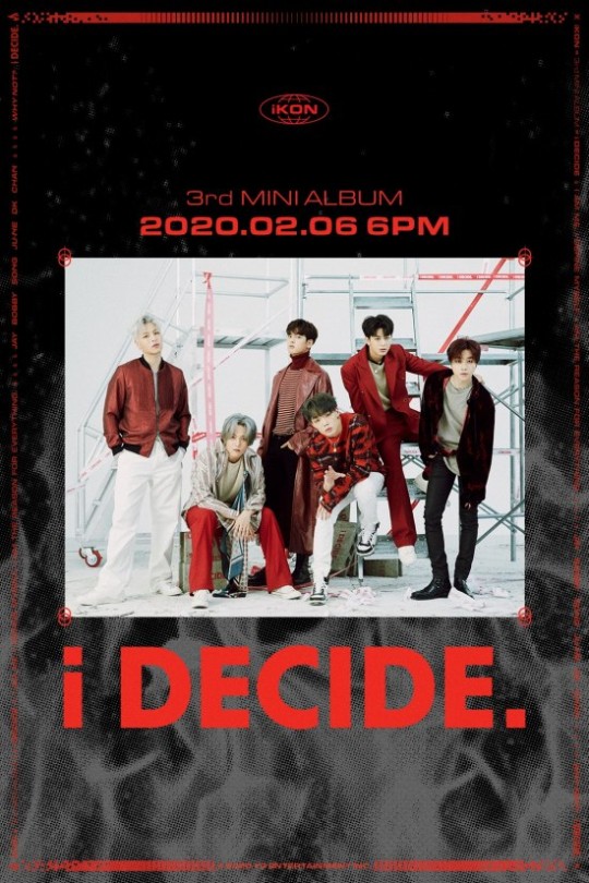아이콘(iKON)의 세 번째 미니앨범 'i DECIDE' 공식 포스터