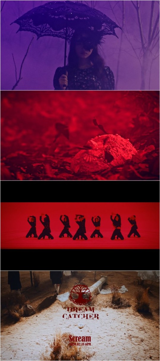 그룹 드림캐쳐가 타이틀곡 'Scream'의 뮤직비디오 티저를 공개했다.