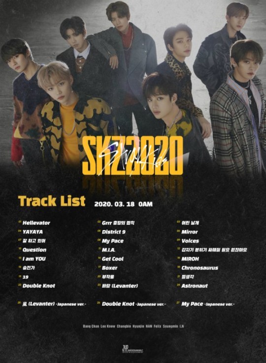 그룹 스트레이 키즈(Stray Kids)가 12일 0시 공식 SNS 채널에 새 앨범 'SKZ2020'의 트랙리스트를 깜짝 오픈했다.