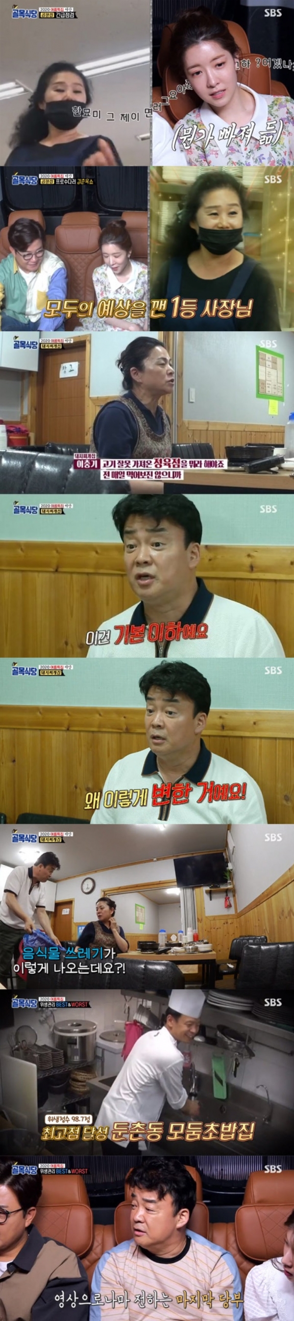 SBS ‘백종원의 골목식당’ 방송 화면.