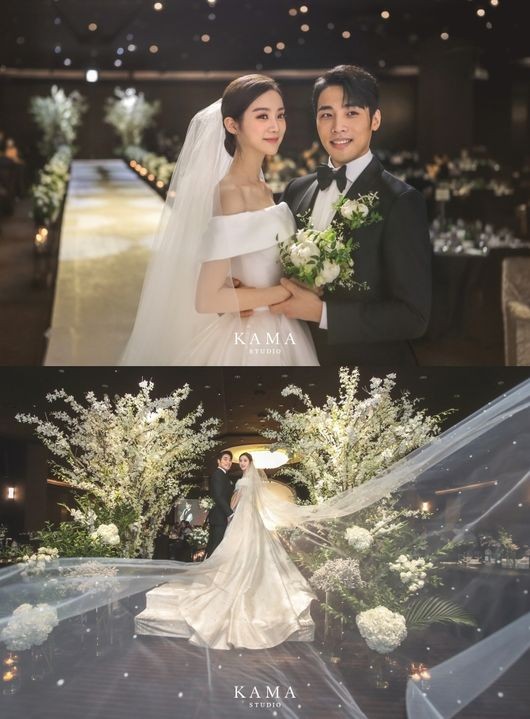 소속사 르 엔터테인먼트는 6일 ‘7월의 신부’가 된 우혜림·신민철 부부 웨딩사진을 깜짝 공개했다.