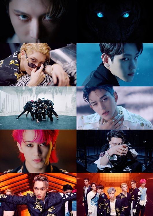 SuperM의 신곡 ‘호랑이 (Tiger Inside)’와 뮤직비디오 티저 화면