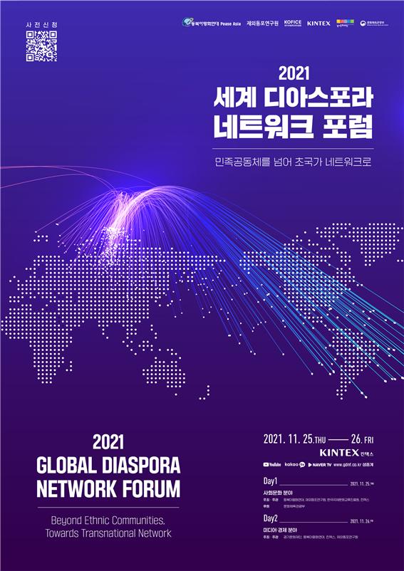 2021 세계 디아스포라 네트워크 포럼 행사 포스터.