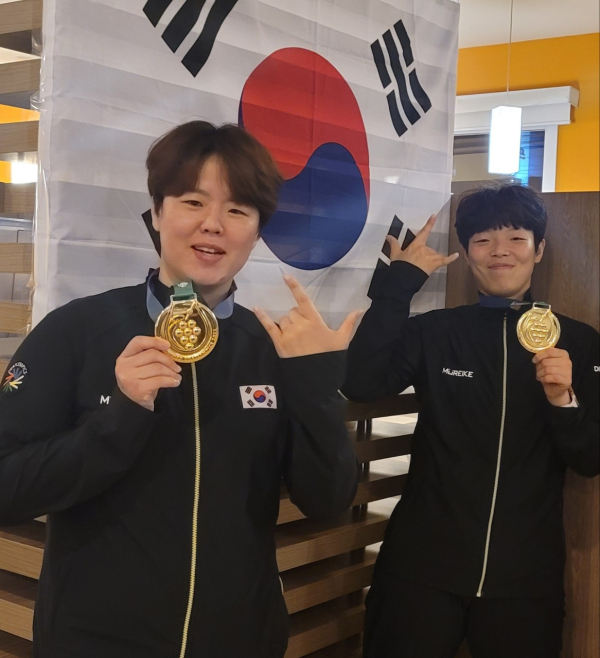 (왼쪽부터) 홍은미, 최선희. 사진｜한국농아인스포츠연맹, 대한장애인체육회