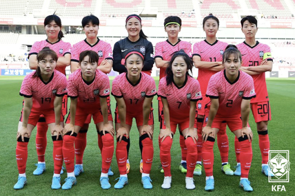대한민국 여자축구 국가대표팀. 사진｜대한축구협회
