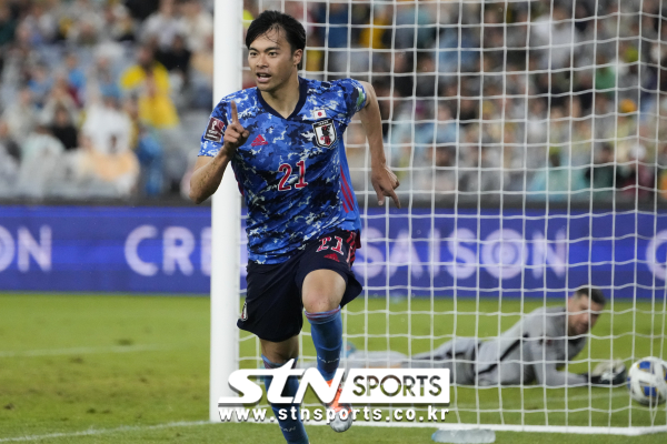 일본축구국가대표팀 공격수 미토마 카오루. 사진｜뉴시스/AP