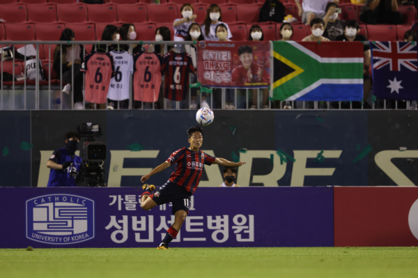 수원FC 공격수 이승우. 사진｜한국프로축구연맹 제공
