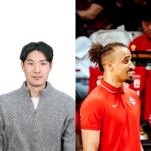 김재환 신임 코치(좌측)와 네이트 힉맨 신임 코치(우측). 사진┃서울SK나이츠 프로농구단