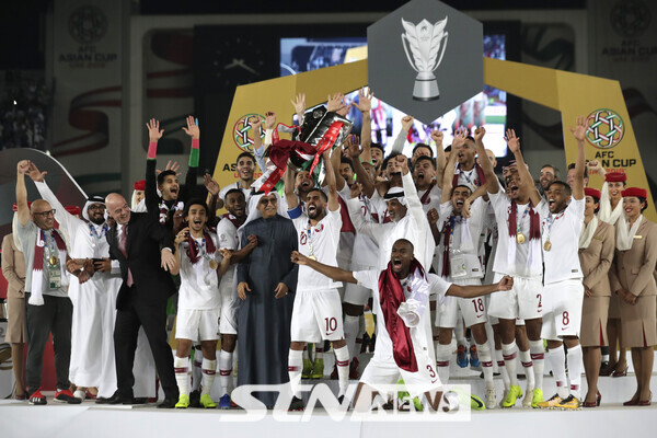 2019년 카타르는 결승에서 일본을 꺾고 우승을 차지했다. 이번 대회 역시 디펜딩 챔피언으로 참가한다. 사진┃뉴시스/AP