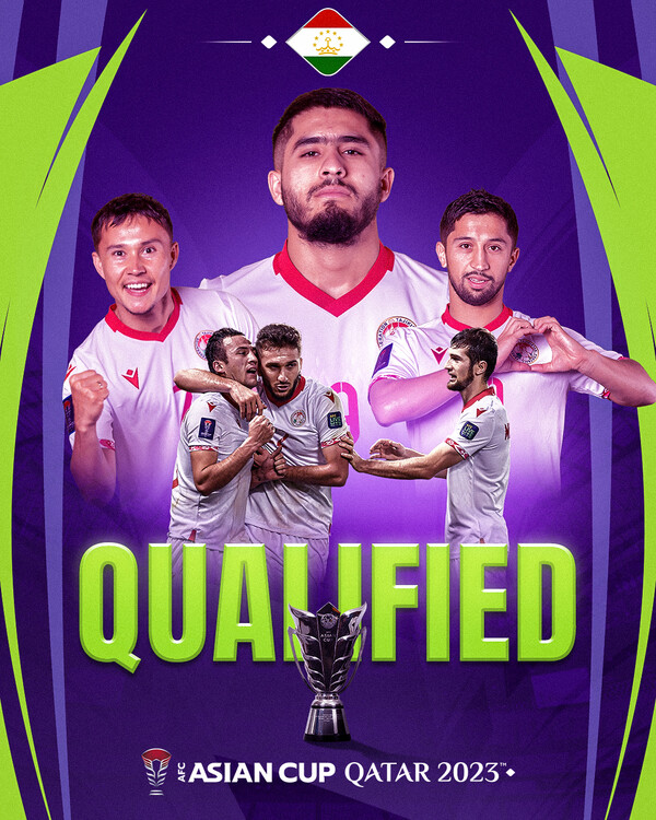 28일 오후 7시(현지시간) 카타르 알라이얀에 위치한 아흐마드 빈 알리 스타디움에서 열린 2023 아시아축구연맹(AFC) 카타르 아시안컵 16강전에서 타지키스탄이 사상 첫 8강 진출을 이뤘다. 사진┃AFC 공식 SNS